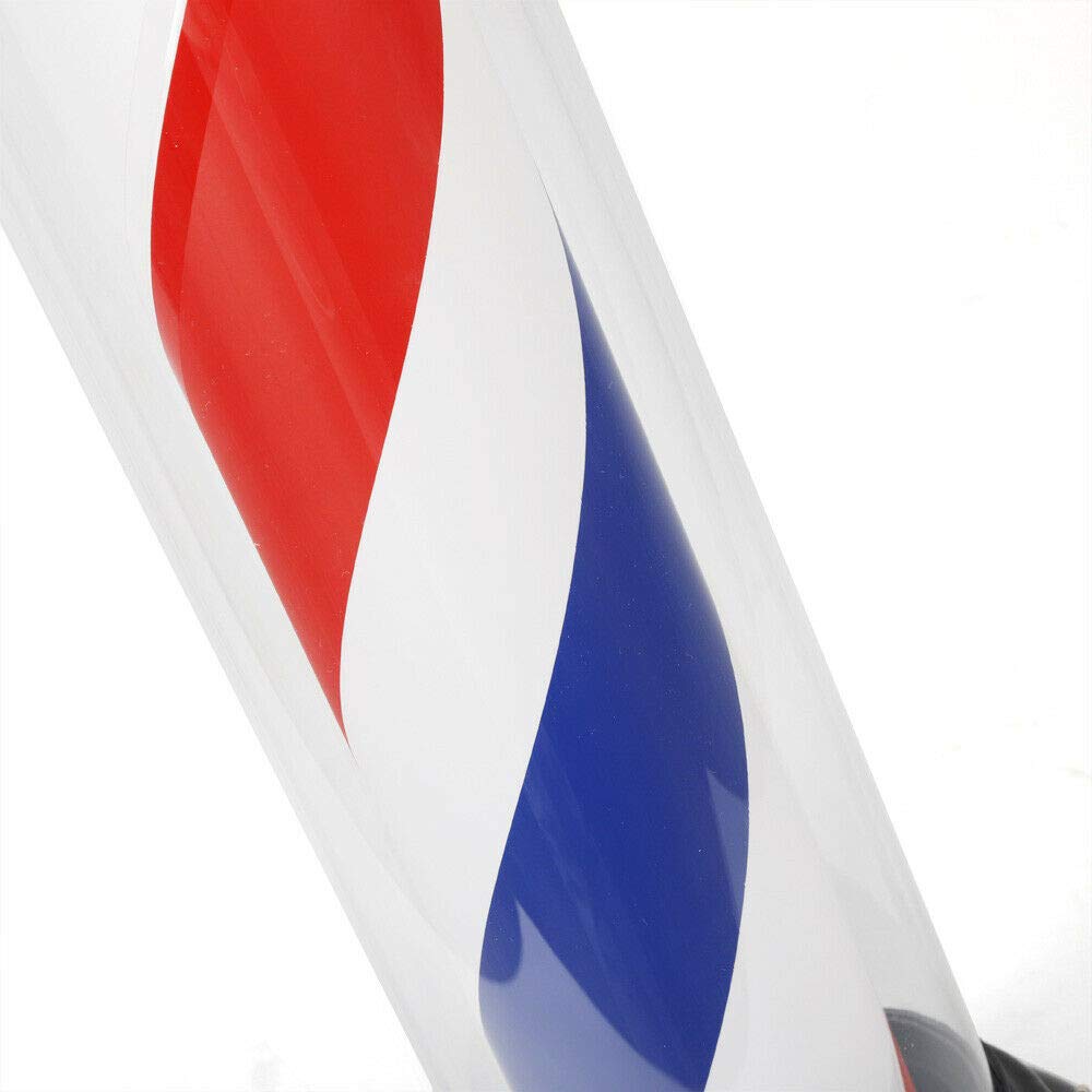 41" Barber Pole LED Light, Hair Salon Barber Shop Open Sign, Rotating Red White Blue Spinning Strips, Outdoor Hair Salon Wall-Mounted Waterproof Save Energy