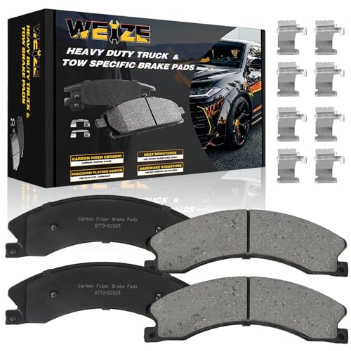 WEIZE Front or Rear Carbon Fiber Ceramic Brake Pads, D1565 ...