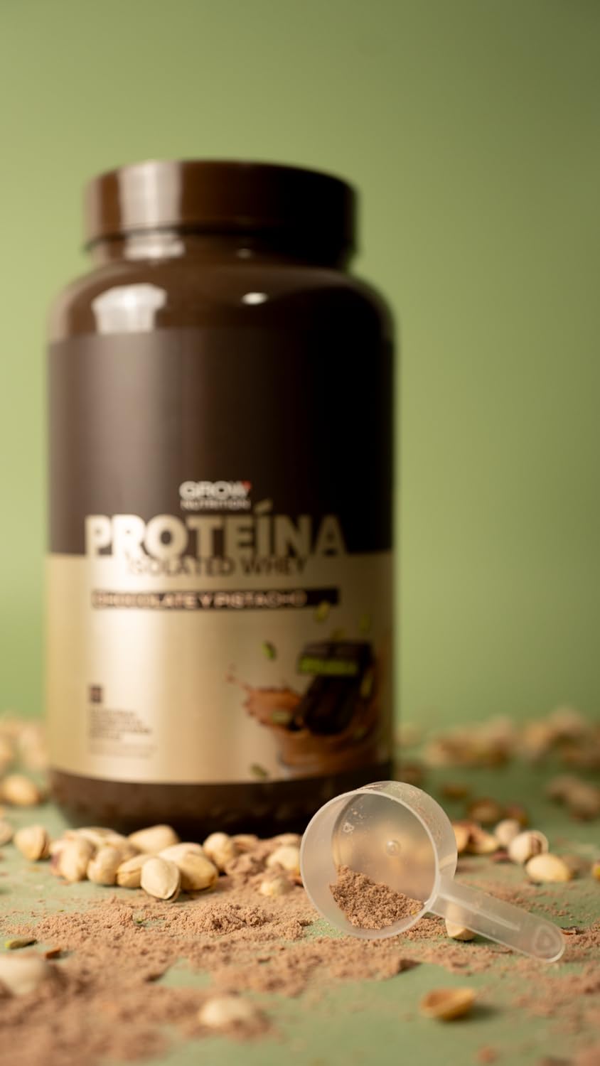 Grow Wellness Lote Proteína Aislada Chocolate y Pistacho 1 kg + Creatina Monohidrato Creapure 250 g | Whey Isolate CFM y Creatina Neutra