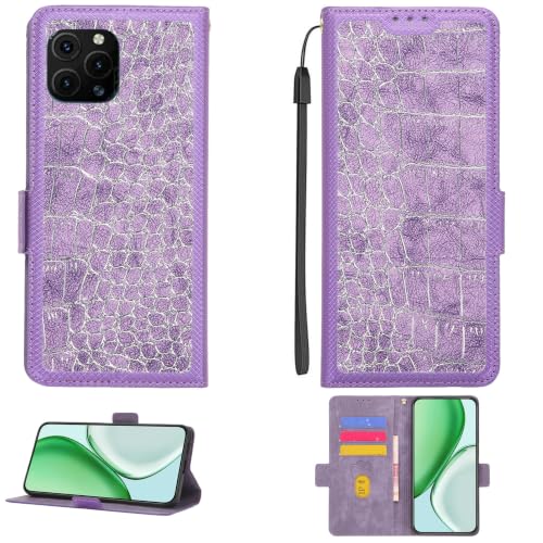 Kinetijy Case Compatible for Hisense U43 Phone Case Flip Cover [with Tempered Glass Screen Protector][RFID Blocking] EYP-ZI