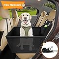 Wimypet Dog Car Seat Cover Breathable Rear Car Booster Protector for Dogs, Foldable Waterproof Pet Car Blanket with Dog Seat Belt, Dog Basket Hammock Sturdy Walls Pet Travel Carrier Bag (52x56x33cm)