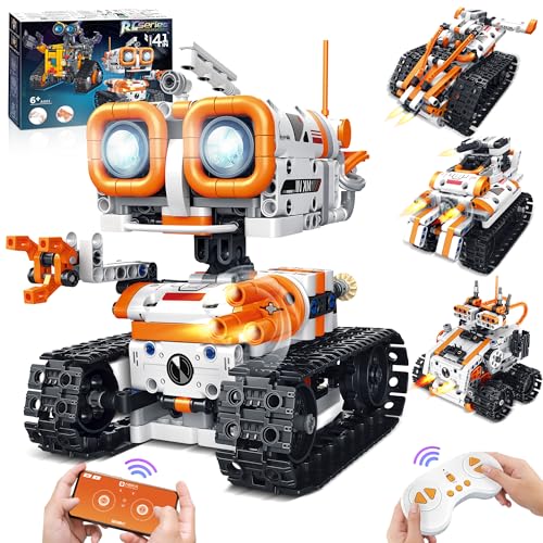 MOJINO Juego de Construcción de Robots para Niños, 4 en 1Technic Robot Regalo para Niños Chico Chica 6-9 10-16 Años