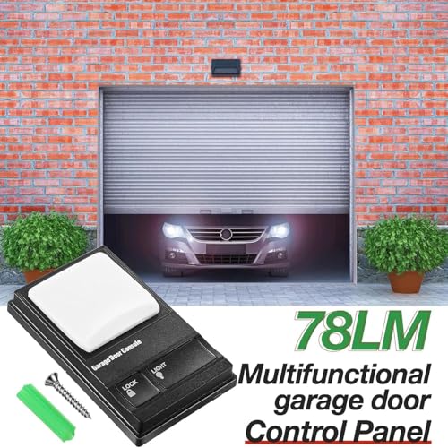 Image of Garage Door Opener Wall Mount Compatible with Liftmaster 41A5273-1 78LM, Multifunction Keypad Control Panel with Lighting Control, Wired Replacement Panel Wall Keypad Button