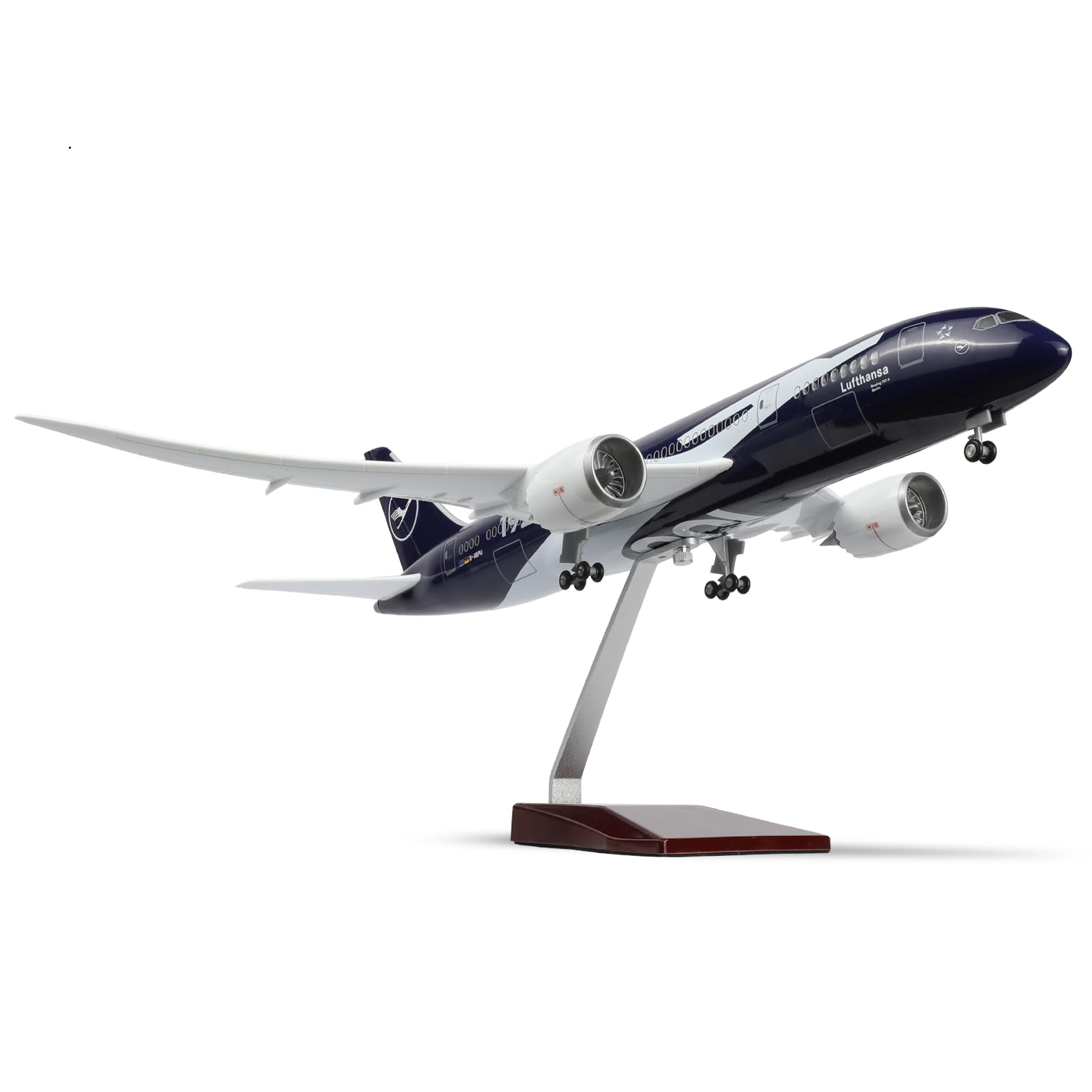 Model samolotu 1/130 duży 787 (długość 47 cm), kompatybilny z 100. stylem, model samolotu z żywicy, ze stojakiem, dla dorosłych lub kolekcjonerów artykułów lotniczych