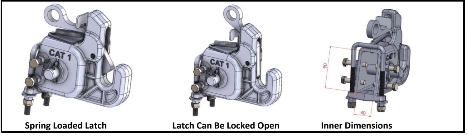 jeu d'hameçons Cat 1 (changement rapide)