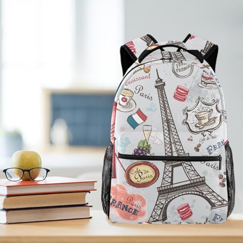 Sac à dos d'école multicolore pour ados avec grand compartiment 40cm