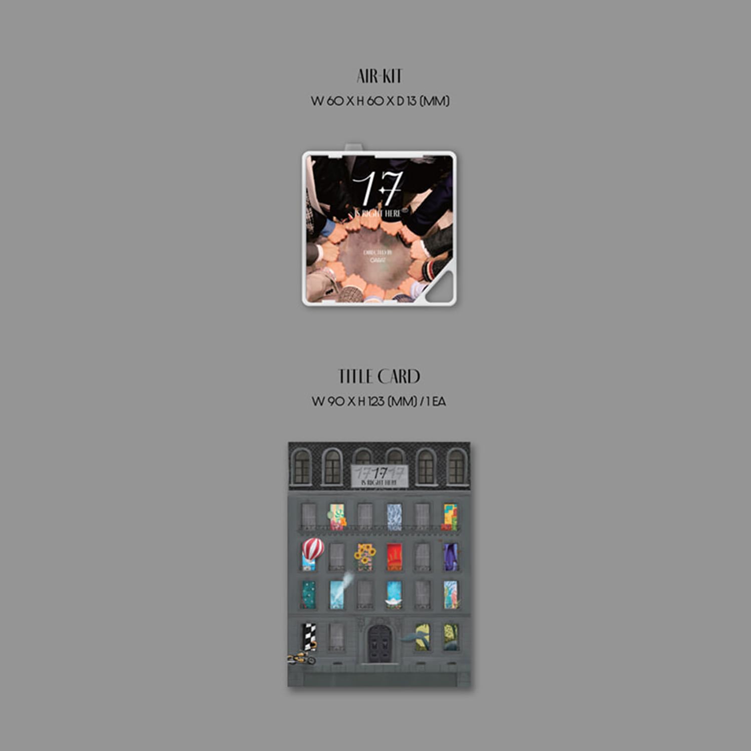 SEVENTEEN - BEST ALBUM [17 IS RIGHT HERE] (KiT Ver.) Album Package + AIR-KIT + Title Card + Credit Card + Post Card + Photocard + Selfie Photocard + Ball Chain + 2 Pin badges + 4 Extra Photocards