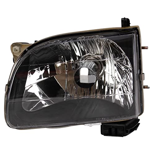 Image of TRQ 2 Piece Headlight Assembly Set Halogen Black Bezel Driver & Passenger Side Compatible with Toyota Tacoma 2001-2004 TO2502136 TO2503136