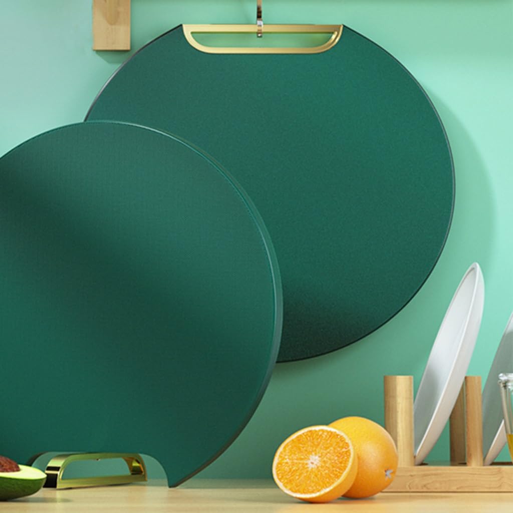 Alfombrilla flexible de plástico grande para tabla de cortar con mango de fácil agarre, ahorra espacio y diseño ergonómico para cocina (31 cm)