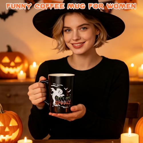 Spooky Halloween Coffee Mugs with Ghost, 14OZ Halloween Gifts for Women Men - Image 4