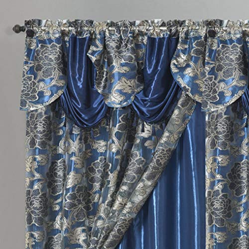 ROYAL ROSARIUM. Clipped voile. voile jacquard window curtain with attached fancy valance