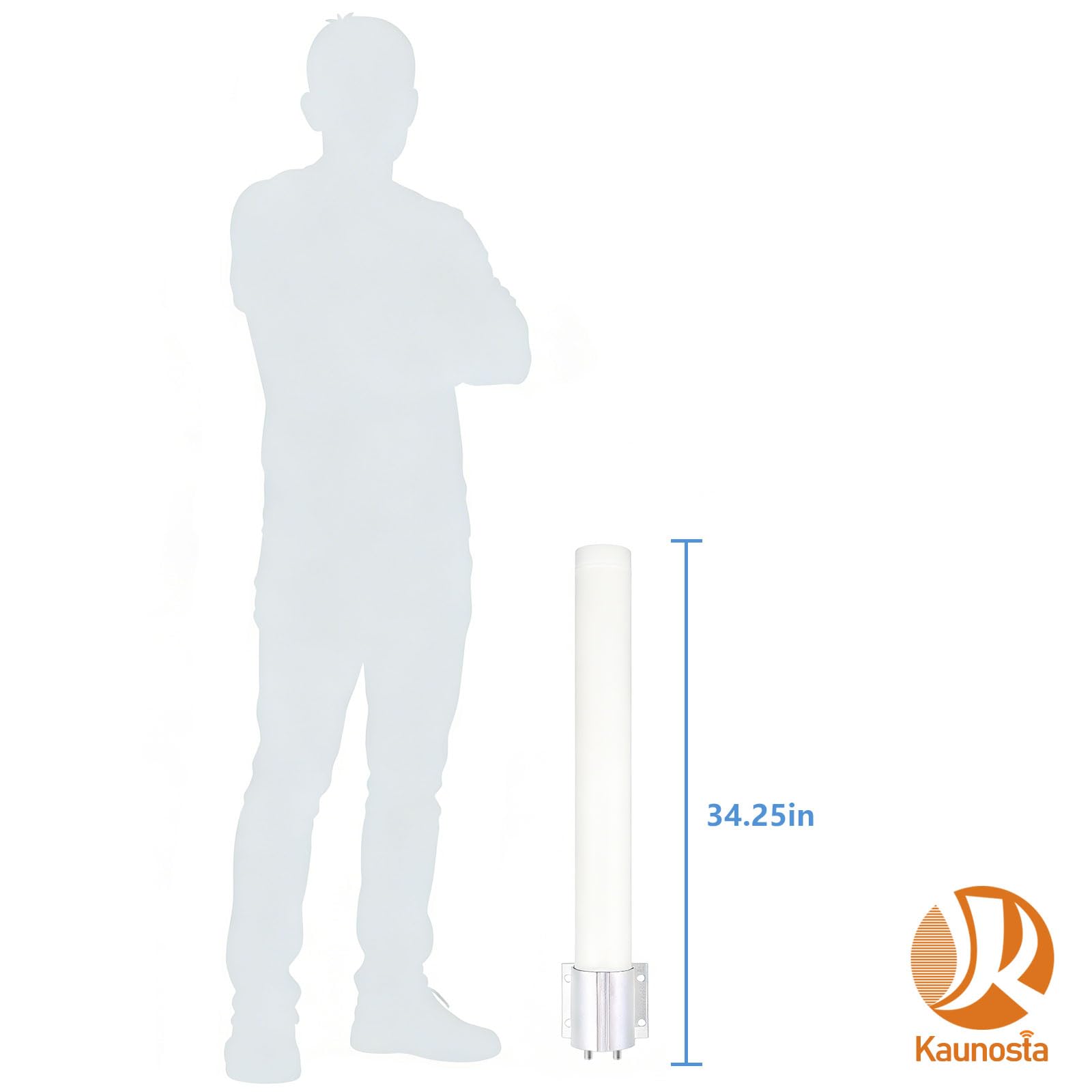 Antenna esterna Omni MIMO a doppia banda 2.4G/5.8G, antenna WiFi in fibra di vetro ad alto guadagno 8dBi, connettori Dual N-femmina, resistente alle intemperie, bianco