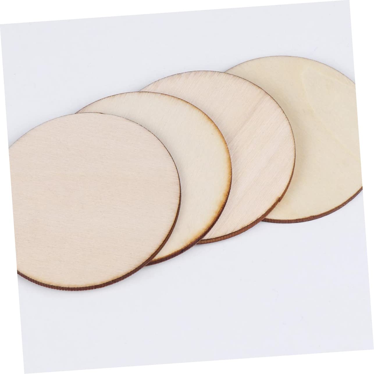 Abaodam 100stücke Holzscheiben Runde zum Bemalen Dekorative Holzplättchen für Bastelbedarf Diy-holzscheiben als Heimdekoration