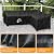 Kipiea Patio L-Shaped Sectional Sofa Cover, 420D Heavy-Duty Oxford Fabric Outdoor Sectional Cover with 6 Windproof Buckles, Anti UV and No Tears, No Fading (114Lx88Lx33.5Dx31H/24H inch)