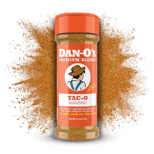 Dan-O's Tac-O Seasoning, 2.5 Oz Bottle, All Purpose Taco Seasoning For Tacos, Quesadillas, Ground Beef, Guac And More, Sugar Free, Zero Calorie, Use This Spice Blend For A Flavorful Kick To Any Dish