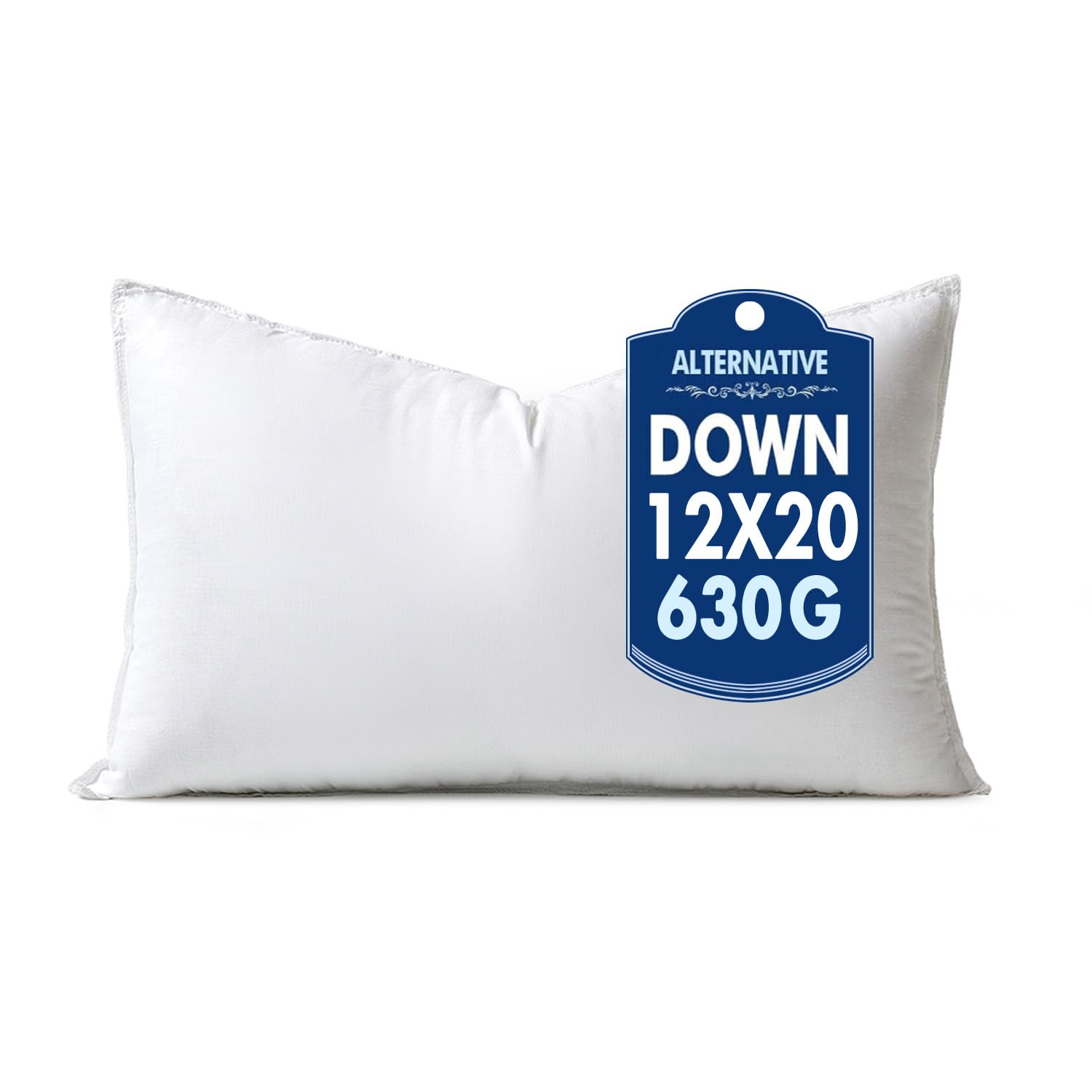 MIULEE 12x20 Down Alternative Pillow Insert Decorative Throw Pillow 12 x 20 Inch Body Bed Sleeping Ultra Soft