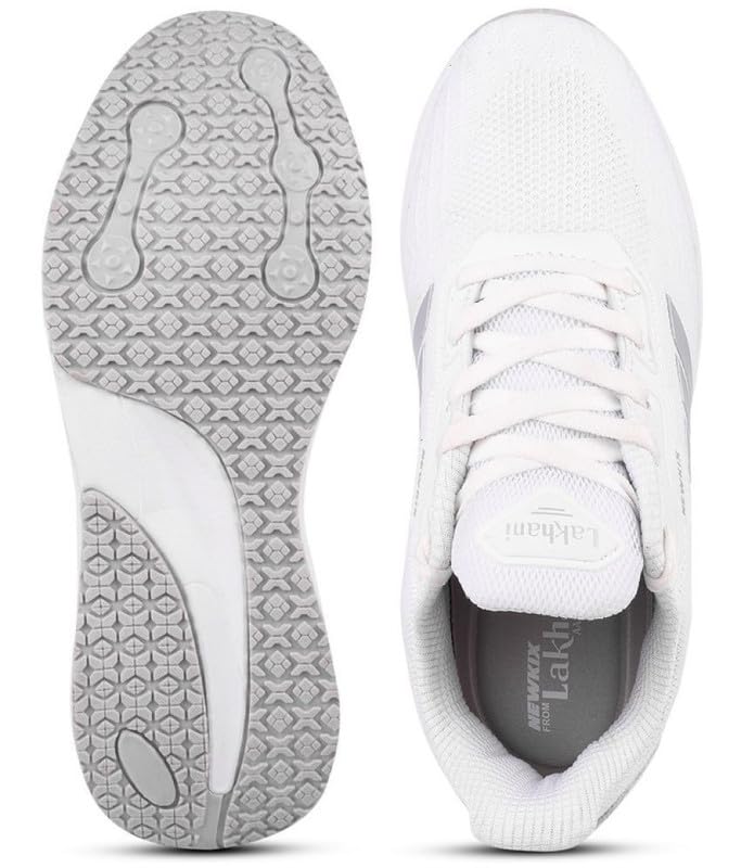 Image of Lakhani aashirwad Men's Sports Shoes | Lightweight Breathable Running Shoes for Men | Flynet Upper, Phylon Sole | Flexible, Comfortable Lace-Up Athletic Shoes