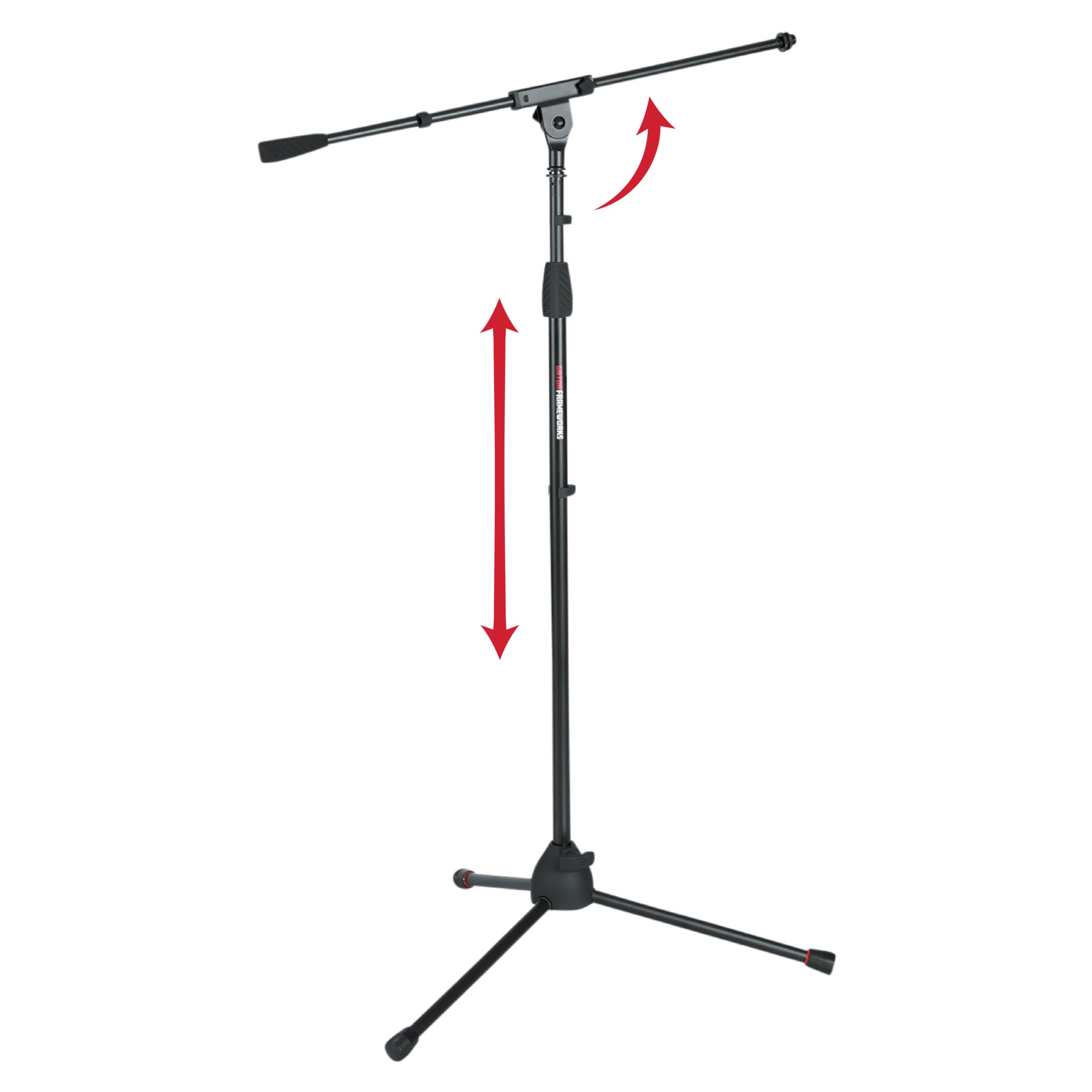 Gator Frameworks GFW-MIC-2010 | Standart Tek Bölümlü Boom Kollu Tripod Mikrofon Standı