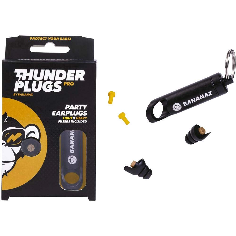 Bananaz TP-PRO Thunderplugs 1932792 - Tappi per le orecchie con 2 paia di filtri