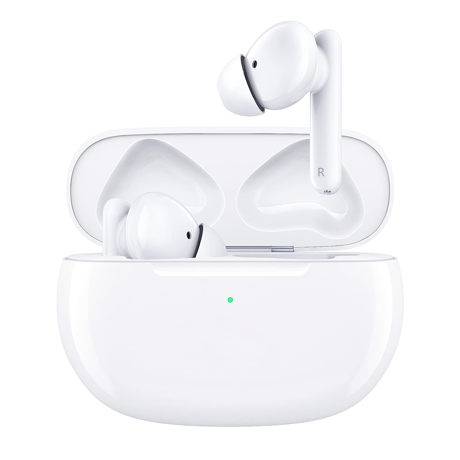 Bluetooth Headphones Wireless Earbuds Noise Cancelling with 4 Built-in Microphones Bass for Music and Clear Calls Watarpro...