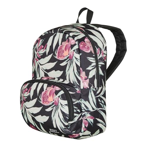 Image of Roxy Women's Always Core Backpack | Travel | Everyday Carry | Beach | Polyester | 8L Capacity - Anthracite Wind Swept Floral