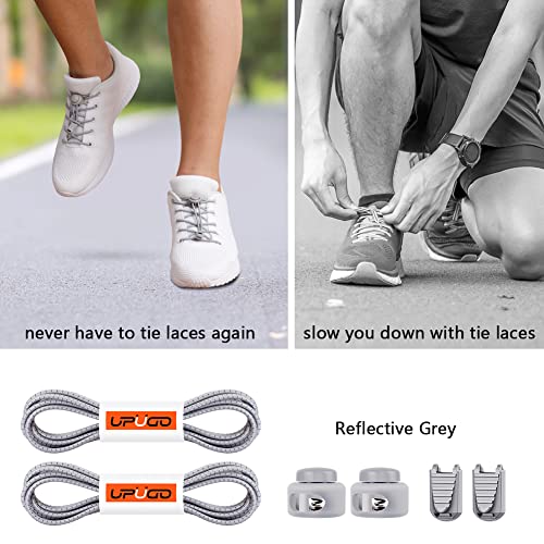 Image of UpUGo Elastic Shoe Laces, No Tie Shoe Laces Tieless for Kids, Adults, Elderly, One Size Fit All