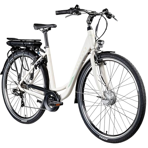 ZÜNDAPP Z503 E Bike Damen 26 Zoll Elektrofahrrad 155-175 cm Pedelec 7 Gang E Fahrrad 536 Wh bis 130 km Damenfahrrad Stadtrad (Antique White, 46 cm) ZÜNDAPP Z503 E Bike Damen 26 Zoll Elektrofahrrad 155-175 cm Pedelec 7 Gang E Fahrrad 536 Wh bis 130 km Damenfahrrad Stadtrad (Antique White, 46 cm)