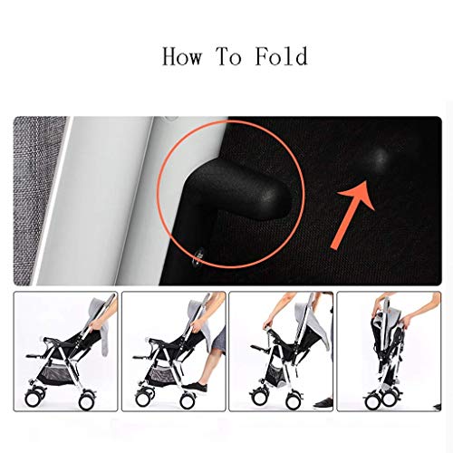 Reissysteem Lichtgewicht Baby kinderwagens Kan Zitten Lay Aluminium Draagbare Vouwen Kinderwagens Tweeweg Reizen… - Afbeelding 6