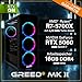 Greed® MK2 - High End Gaming PC - AMD Ryzen 7 5700X & Nvidia Geforce RTX 5060 - Ultra Schneller RGB Computer + 4K Raytracing Rechner mit 4,6 GHZ - 16 GB DDR4 RAM - 1TB SSD - WLAN + W11 Pro