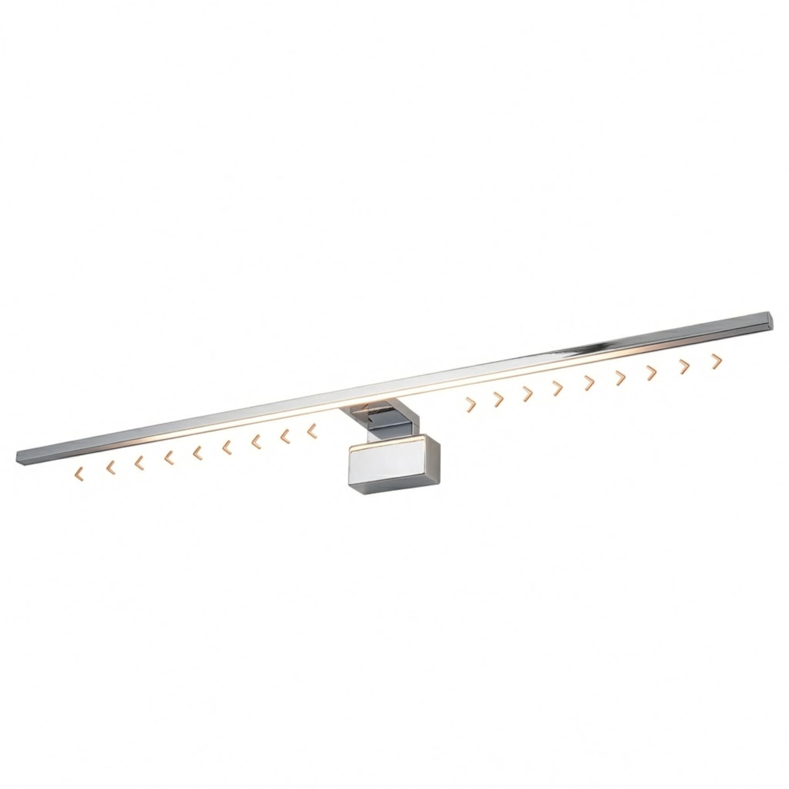 Kalb - Lampada da bagno a LED da 100 cm, IP44, da parete o gabinetto, con effetto di scorrimento luminoso, lampada da bagno 230 V, per parete o gabinetto, cromato, 3000 K
