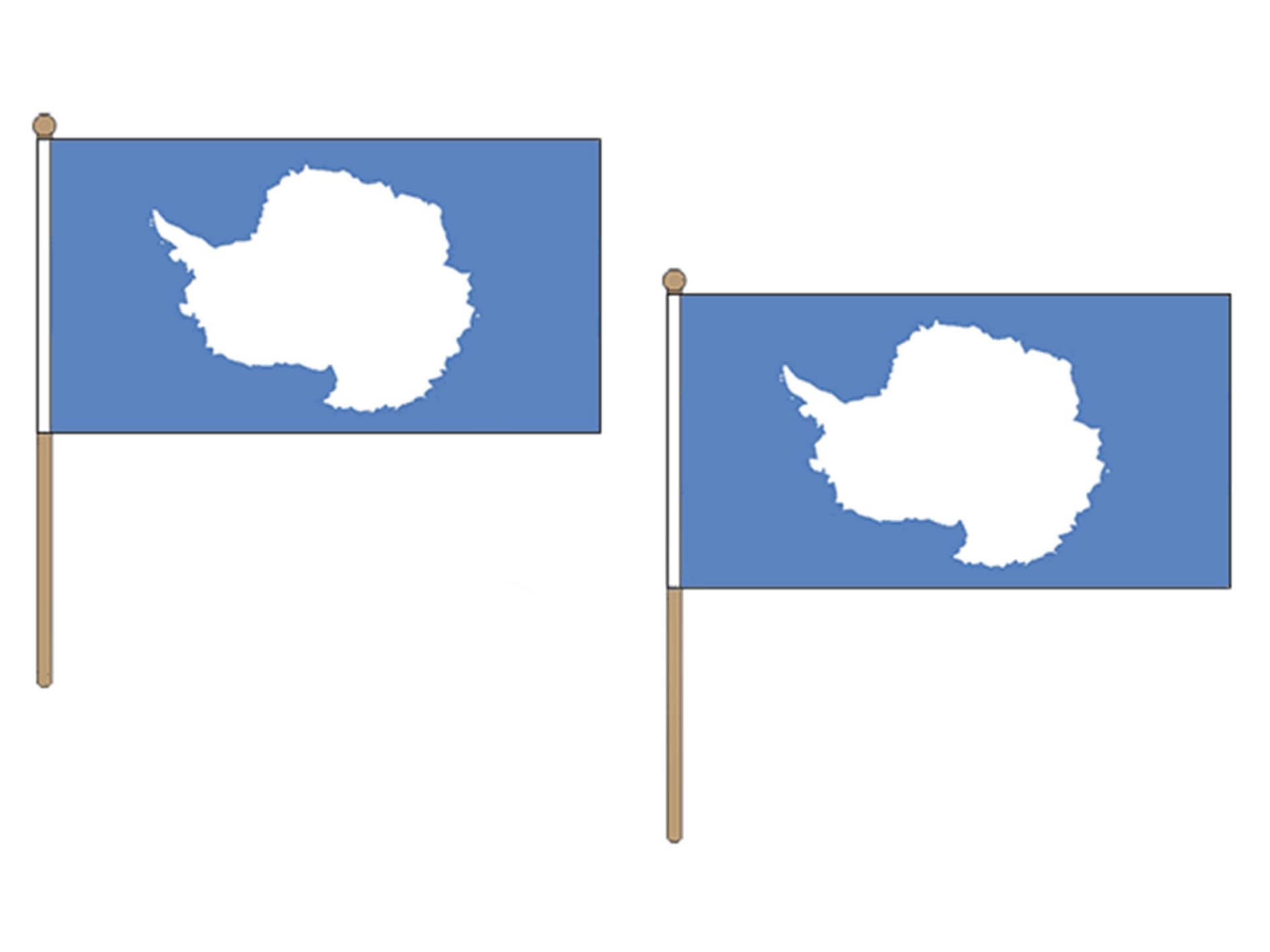 AZ FLAG Chorągiewka Antarktyda 45x30 cm Poliester 100D Drewniany Maszt