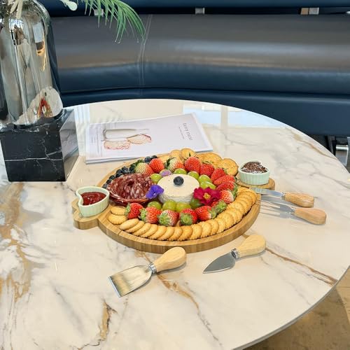 Charcuterie-Boards-Gift-SetCute-Bamboo-Cheese-Board-Round-Charcuterie-Board-House-Warming-Gifts-New-Home-Wedding-Bridal-Shower-Gift-Birthday-Gift-for-WomenMothers-Day-Gifts-for-Mom Charcuterie Boards Gift SetCute Bamboo Cheese Board Round Charcuterie Board House Warming Gifts New Home Wedding Bridal Shower Gift Birthday Gift for WomenMothers Day Gifts for Mom