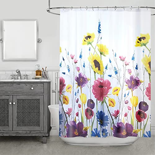 Splash Home Prisma Design Polyester Shower Curtain, For Bathroom And Bathtub Curtains, Lightweight Washable Cloth & Water-Resistant, 70W X 72H Inch #TOP1