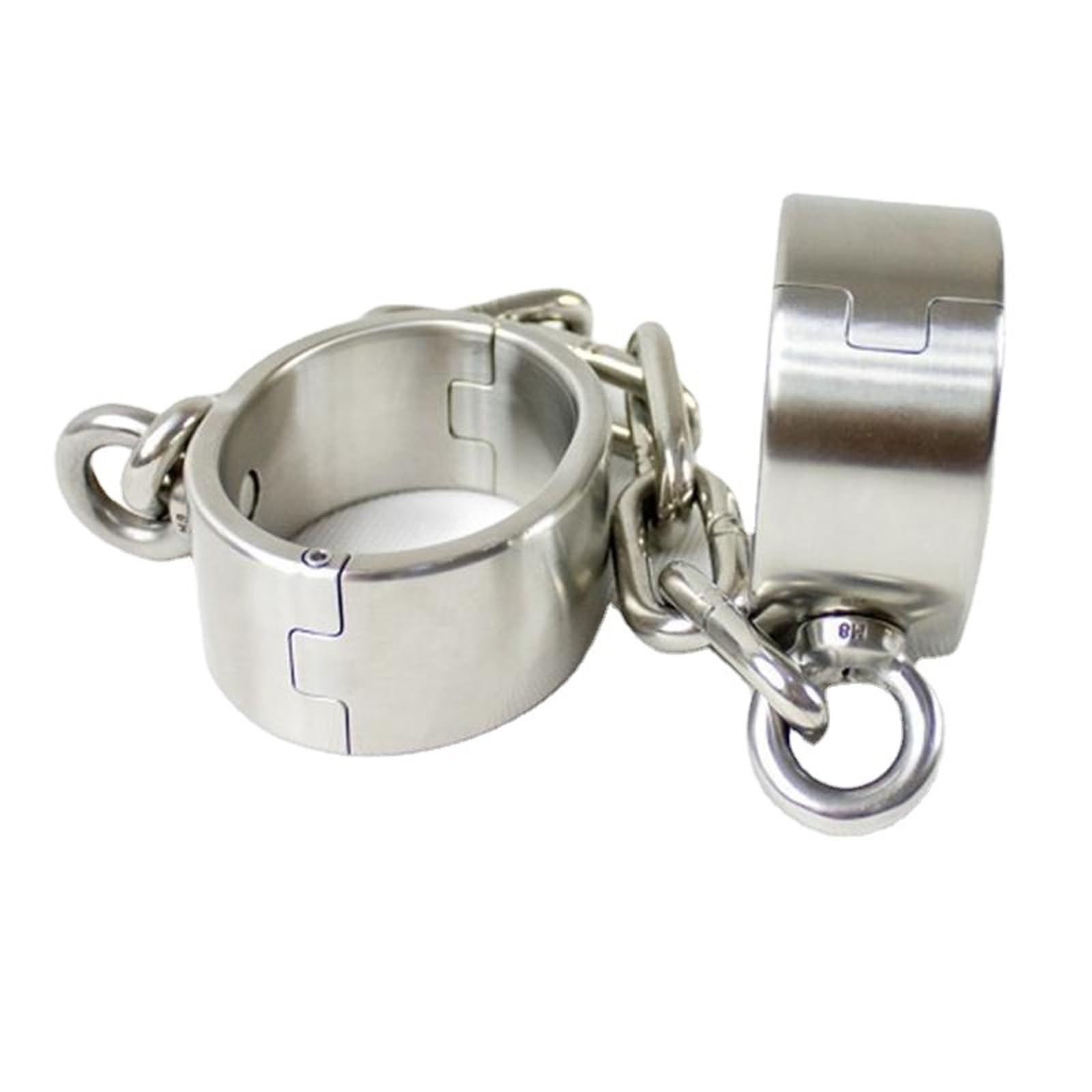 Menottes de cheville en acier inoxydable BDSM avec chaîne de 36 cm, manchettes de retenue métal, jouets sexuels SM