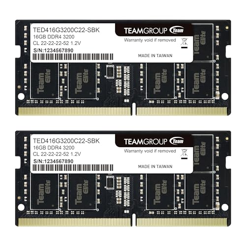 Team ノートPC用 SO-DIMM DDR4 3200MHz PC4-25600 16GBx2枚組 32GBkit 無期限保証