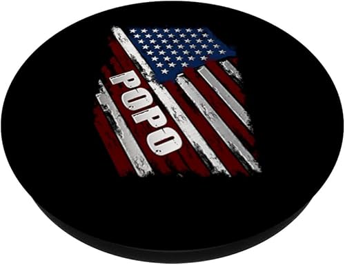 Miniatura 2 de Vintage Popo American Flag July 4th Grandpa Dad Men USA PopSockets Swappable PopGrip