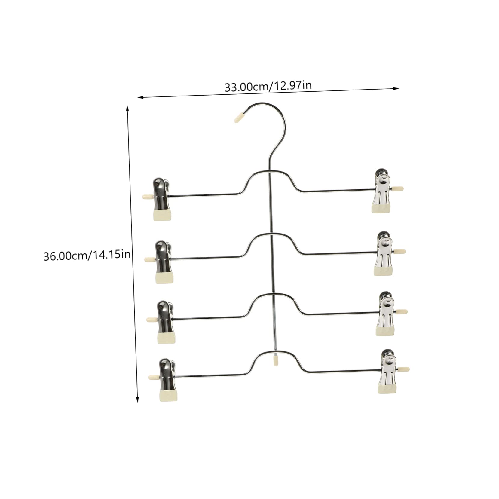 SOLUSTRE Multi Metal Pants Hanger with Clips Space Saving Clothes Organizer for Slacks Trousers and Skirts Non Slip Design for Closet Storage