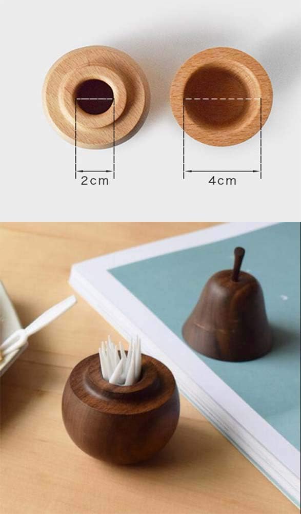 Panda Legends Creative Toothpick Holder Dispenser Exquisite Home Decor Pear Shape Black Walnut Toothpick Case