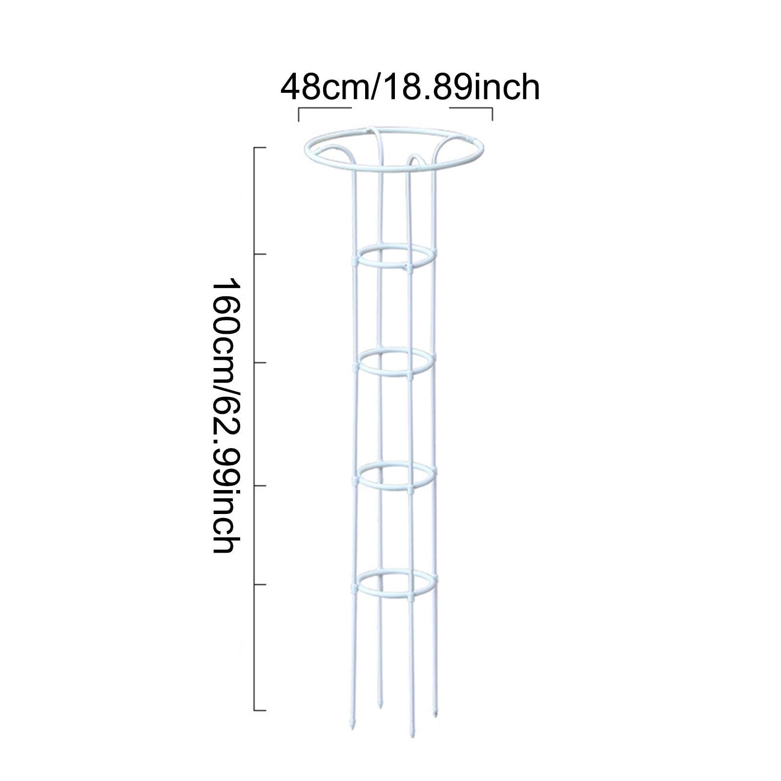 Enrejado para Plantas Soporte Decorativo para Enredaderas Material Resistente Fácil Instalación Adecuado para Jardines Macetones Y en, Blanco, 160 Centímetros