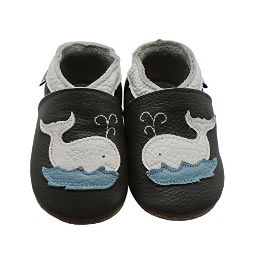 image for Mejale Cartoon Soft Sole Leather Baby Crib Shoes Infant Toddler Pre-Wa
