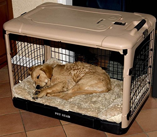 Pet gear the other door tan & black steel dog crate, 27"…
