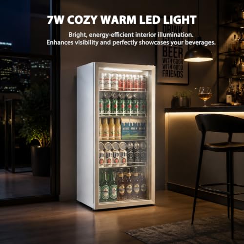 Image of Commercial Beverage Refrigerator Glass Door Display Fridge