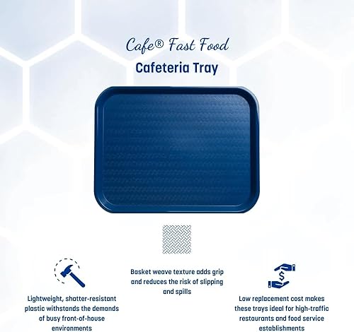 Miniatura 18 de Carlisle Foodservice Products CT141803 Café Bandeja de comida rápida y de café estándar, 14 x 18 pulgadas, polipropileno, negro