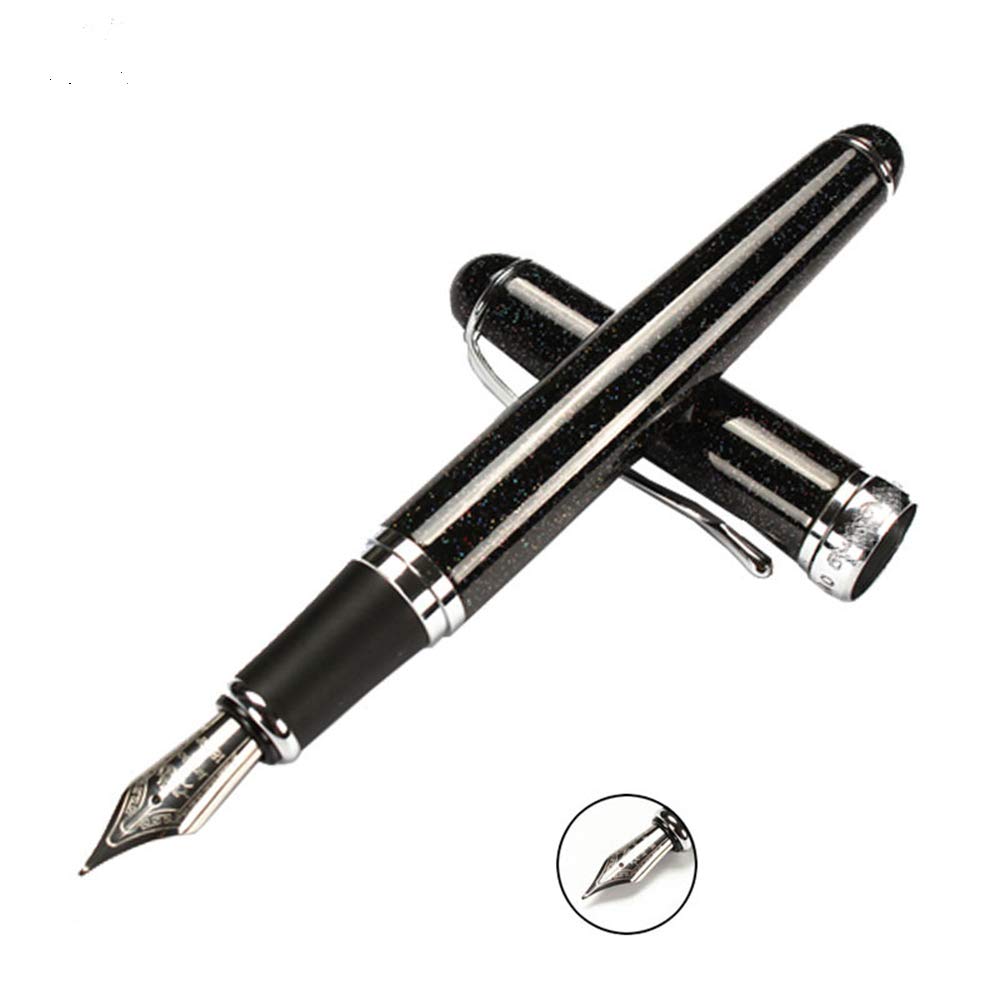 Amazon.com : Black Glitter Fountain Pen, Refillable Fountain