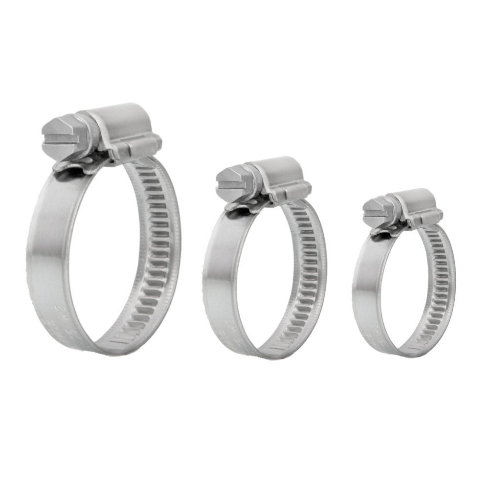 AUPROTEC Mini Schlauchschelle Edelstahl V2A W2 10-19 mm, 50 Stück