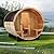 TaTalife Customize Barrel Outdoor Sauna Room, Traditional Wooden Steam Saunas, 220V HARVIA Electric Stove/Wood Burning Stove, 2-10 Person Canadian/Red Cedar Wooden Sauna Kit (0-195 °F)