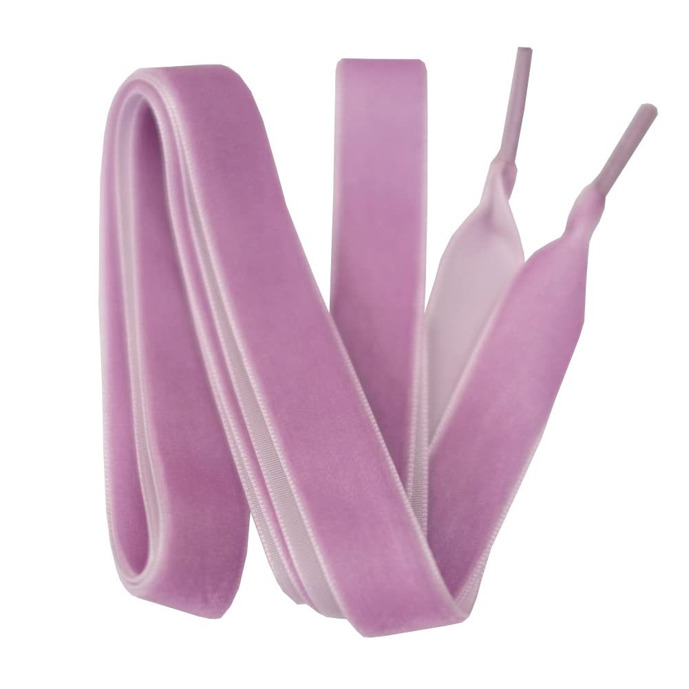 Goodlace 0.6Inch Wide of Flat Velvet Shoelaces Ribbon Shoe Laces for Boots 39/47 / 55 Inch