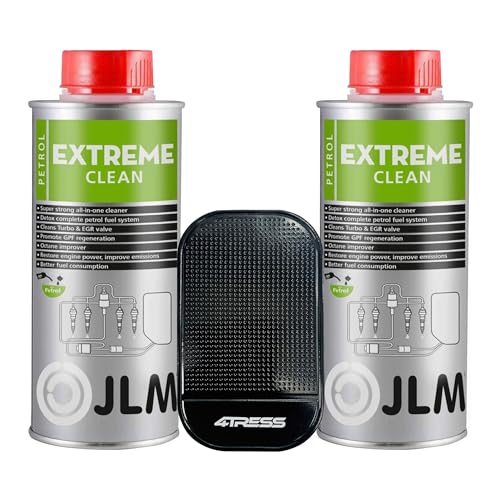 4TRESS 2 x 500ml Petrol Extreme Clean Detox Complete Petrol Fuel System Cleans Turbo & EGR Valve Promotes GPF Regeneration Non Slip Car Dash Mat (4T-2X-J03155)