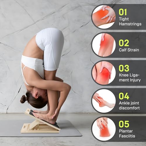 image for RSHEXJI 3rd Gen Adjustable Slant Board for Calf Stretching & Squat Wed