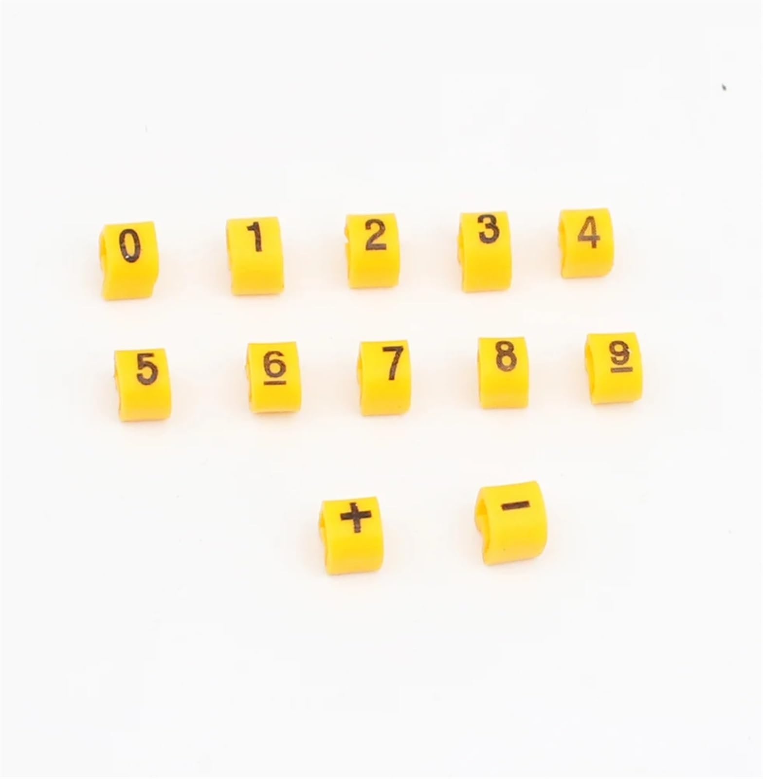Znaczniki kablowe EC-0, 600 szt. numerowane 0-9 i symbole do etykietowania drutu o średnicy od 1,5 mm do 3 mm, idealne do organizowania kabli i przewodów elektrycznych